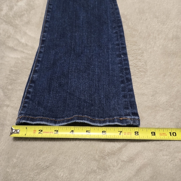 American Eagle Kick Boot Super Stretch Denim Blue Jeans Womens Sz 0 (26x31) Boho - Picture 11 of 11